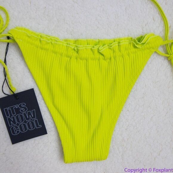 NEW Its Now Cool x free people the frill tri eco neon bikini bottom,‎ M - Picture 8 of 16